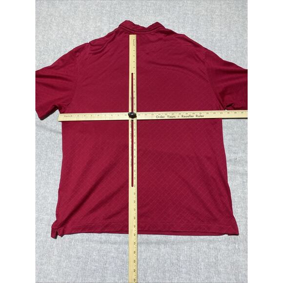 Tiger Woods Shirt Mens Extra Large Red Nike Dri Fit Polo Golf Performance Sports - Picture 7 of 9